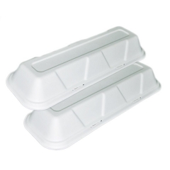 Caja de caña de azúcar para perros calientes 100% biodegradable para llevar rectángulo