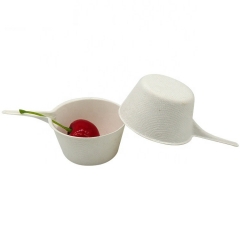 Attractive Compostable Deep Sugarcane Pulp Food Container Sauce Dish