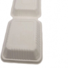 Biodegradable Food Packaging Takeaway sugarcane Paper Pulp Lunch Box Microwave Disposable Food Container