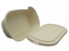 1000ml Disposable bagasse sugarcane biodegradable food container fast food box