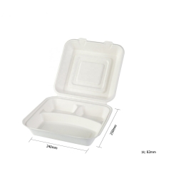 Bio Degradable Packaging Sugarcane Bagasse Food Containers Box