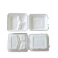 Bagasse Food Packing Container Biodegradable Containers for Food 9 Inch 200 Pack