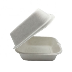 100% degradable bagasse clamshell lunch box office food container