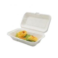 Biodegradable takeaway eco friendly sugarcane bento lunch box