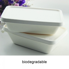 1000ml βιοαποικοδομήσιμο κουτί για μεσημεριανό κουλούρι μπαγασέ πολτού μικροκυμάτων