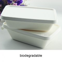 1000ml biodegradable microwave pulp bagasse lunch box