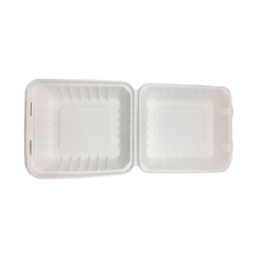 100% biodegradable sugarcane takeaway clamshell disposable food container for packaging food