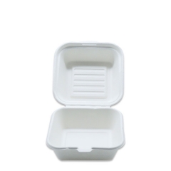 Biodegradable Sugarcane Food Packaging Burger Box Food Container For Restaurant