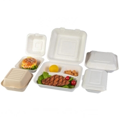 Biodegradable packaging food container take out container food box for whole sales