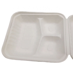 Bagasse Box Bagasse 3 Compartment Biodegradable Food Container