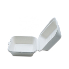 450ml Disposable clamshell sugarcane hamburger box recyclable food containers disposable packaging for food