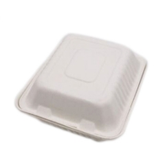 Biodegradable disposable sugarcane bagasse fast food storage container for restaurant