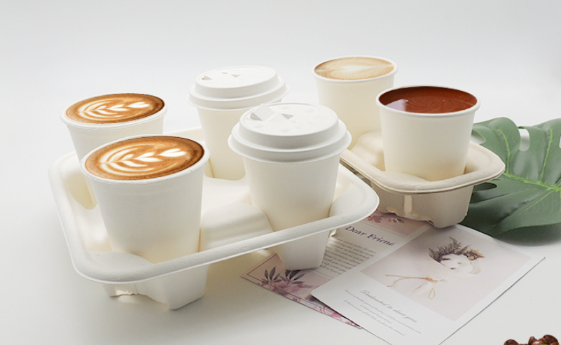 Brand promotion: white paper cups with lids