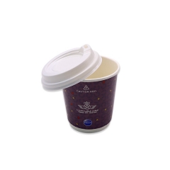 Kaffee Pappbecher doppelwandig 7oz biologisch abbaubarer Pappbecher