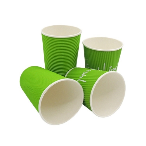 China Custom Printed Disposable Ripple Wall Hot Coffee Paper Cup
