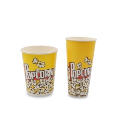 Custom printed disposable popcorn paper cup for sale