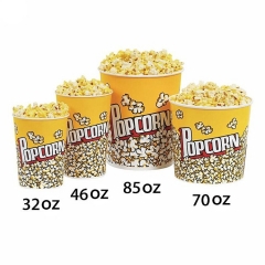 popcorn bucket plastic 3D custom logo printed paper popcorn cup bucket