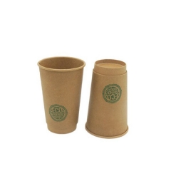 Customized Design Coffee Double Wall Kraft Paper Cup