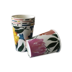 Tazas de té de papel de revestimiento de PLA 100% compostables súper fuertes para oficina