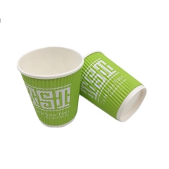 Taza de papel desechable de café de pared ondulada para fiesta de Navidad