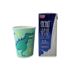 Disposable single wall paper cups for hot coffee and tea