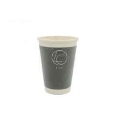 ढक्कन के साथ नया डबल पेपर कॉफी कप डिजाइन