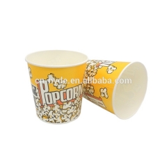 130oz Grand contenant de pop corn en papier Seau à pop corn Pot à pop corn