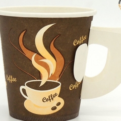 Taza de papel caliente disponible al por mayor del logotipo de encargo para Nespresso