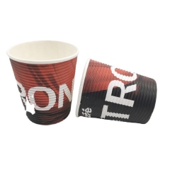 Tasse de café en papier en gros de tasse de papier ciré de 8oz avec couvercle