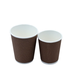 Tasse à café jetable en papier kraft brun