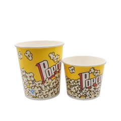 popcorn bucket plastic 3D custom logo printed paper popcorn cup bucket