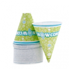 Disposable Snow Cone Paper Cup 6 oz For Ice Cream