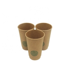 Высокое качество 16 унций крафт-бумаги с двойными стенками бумажные стаканчики мультфильм чашка
