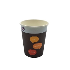 Taza de café de papel desechable con logotipo personalizado de alta calidad