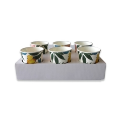 Conjunto de xícaras de venda quente xícaras de café revestidas com PLA xícaras de papel atacado