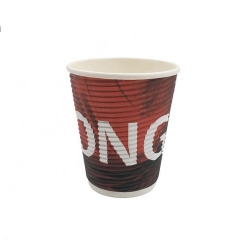 8oz 왁스 칠 된 종이컵 뚜껑이있는 도매 종이 커피 컵