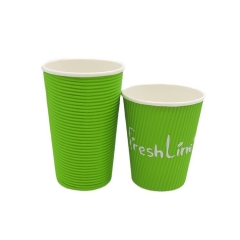 Tasses à café en papier isolées murales Little Ripple de 4oz en gros