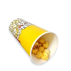 plastic popcorn bucket disposable custom printing paper popcorn bucket reusable