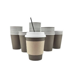 Chinese Hot Selling Single Wall Disposable Coffee Paper Cups With Lid and Sleeve