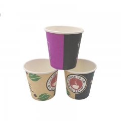 Taza de café de papel impresa personalizada de una sola pared de las ventas calientes