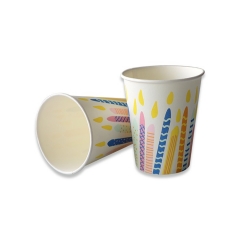 Taza de té para bebidas calientes Taza de papel recubierta de PLA espesada con tapa