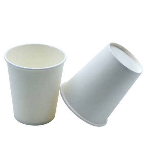 Taza de papel desechable de bebida caliente de color blanco de 8 oz