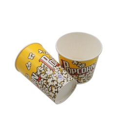 Custom printed disposable popcorn paper cup for sale