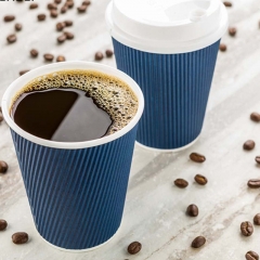 स्वनिर्धारित रंग हॉट कॉफी रिपल पेपर कप