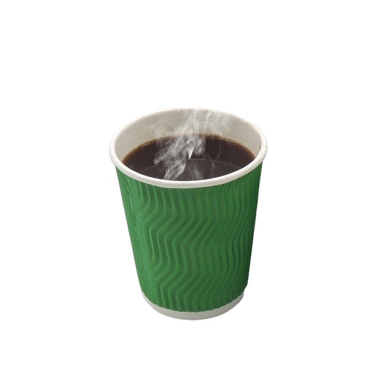 Greek Ripple Wall Disposable espresso Paper Coffee Cups