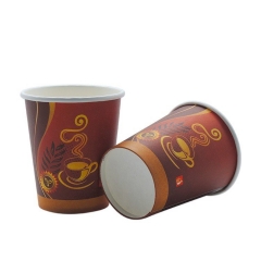 8oz Eco Friendly Custom Logo Printed Paper Cup with Lid