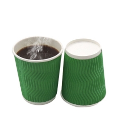 Greek Ripple Wall Disposable espresso Paper Coffee Cups