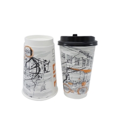 16 oz Custom Paper Cups Double Wall for Hot Drinks