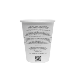 Taza de café de papel de pared simple impresa con logotipo de 10 oz 300 ml