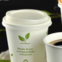 fornitore all'ingrosso di reputazione del logo personalizzato della tazza di carta PLA usa e getta